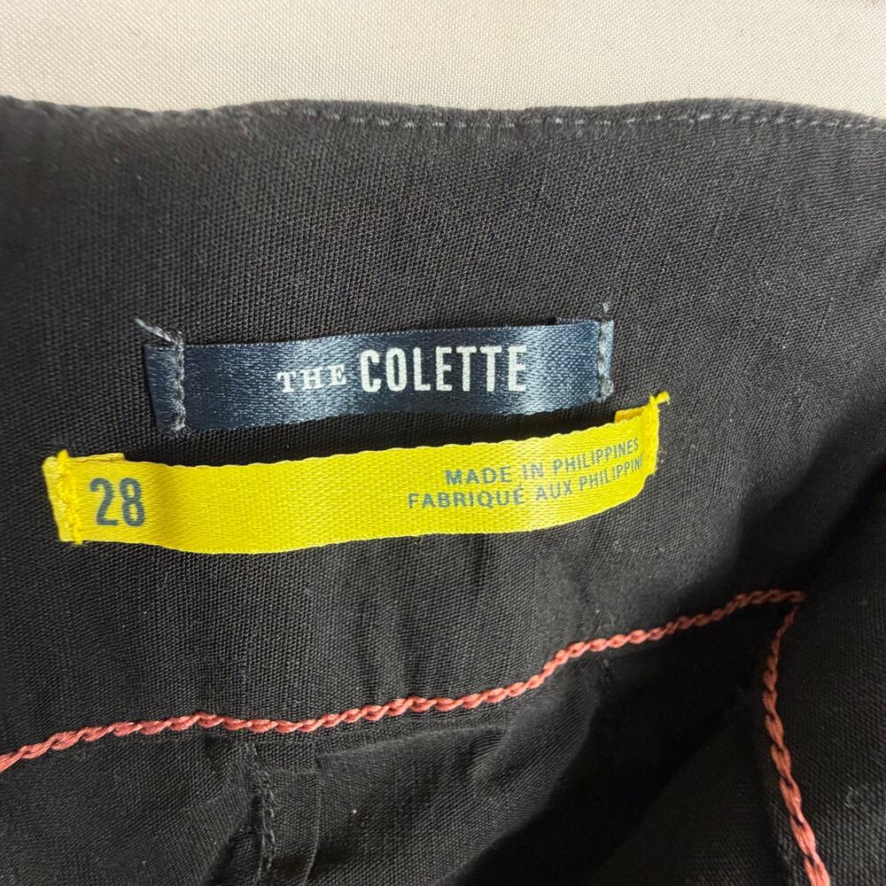 Anthropologie Maeve The Colette Cropped Wide Leg Pants Black Trousers Size 28 - Picture 4 of 10
